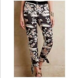 Anthropologie Elevenses Floral Joggers Large NWOT